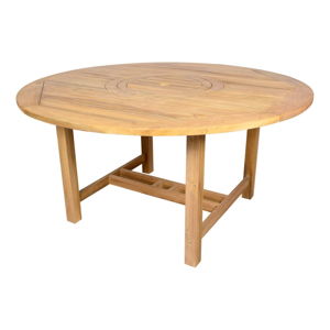Zahradní jídelní kulatý stůl z teakového dřeva Ezeis Sun, ø 150 cm