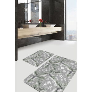 Šedé textilní koupelnové předložky v sadě 2 ks 60x100 cm – Mila Home