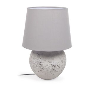 Šedá stolní lampa s textilním stínidlem (výška 43 cm) Marcela – Kave Home