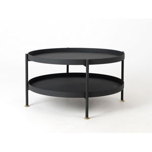Černý konferenční stolek Custom Form Hanna, ⌀ 60 cm
