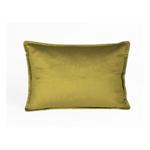 Sametový polštář ve zlaté barvě Velvet Atelier Golden, 50 x 35 cm