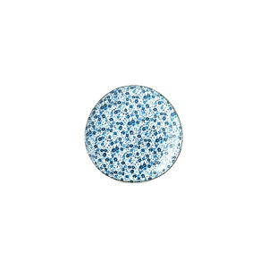 Modro-bílý keramický talíř MIJ Daisy, ø 19 cm