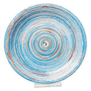 Modrý kameninový talíř Kare Design Swirl, ⌀ 27 cm