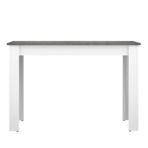 Bílý jídelní stůl s deskou v dekoru betonu 110x70 cm Nice - TemaHome