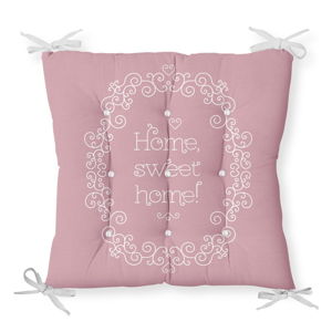 Podsedák na židli Minimalist Cushion Covers Pink Sweet Home, 40 x 40 cm