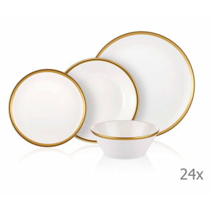 24dílný set porcelánového nádobí Mia Halos Gold