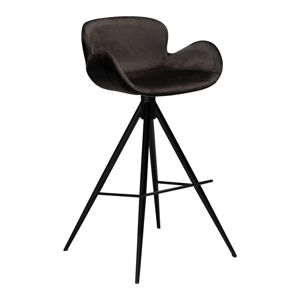Černá barová židle DAN–FORM Denmark Gaia Velvet, výška 98 cm