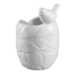 Bílá keramická váza Mauro Ferretti Gufo, výška Uccellino, výška 22 cm