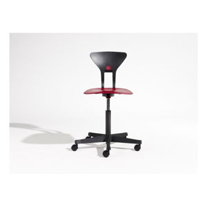 Šedo-červená dětská otočná židle na kolečkách Flexa Ray