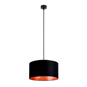 Černé závěsné svítidlo s vnitřkem v měděné barvě Sotto Luce Mika, ⌀ 36 cm