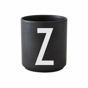 Černý porcelánový šálek Design Letters Alphabet Z, 250 ml