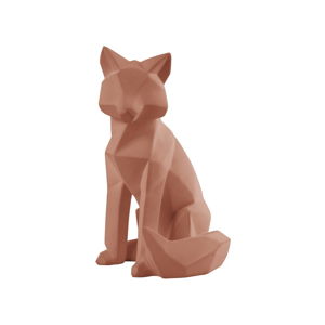 Matně hnědá soška PT LIVING Origami Fox, výška 26 cm