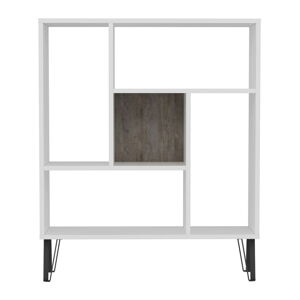 Bílá/šedá knihovna 90x108 cm Arven – Kalune Design