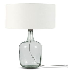 Stolní lampa s bílým stínidlem a konstrukcí z recyklovaného skla Good&Mojo Murano, ⌀ 47 cm