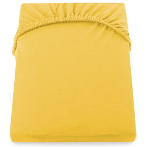 Žluté elastické prostěradlo DecoKing Nephrite, 80 - 90 cm