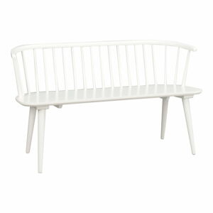 Bílá dřevěná lavice Rowico Carmen