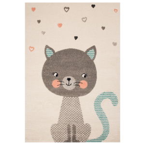 Dětský hnědý koberec Zala Living Cat, 120 x 170 cm