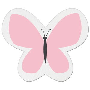 Růžový dětský polštářek s příměsí bavlny Apolena Pillow Toy Butterfly, 26 x 30 cm