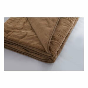 Tmavě hnědá deka z merino vlny Royal Dream Quilt, 160 x 200 cm
