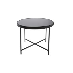 Černý konferenční stolek Leitmotiv Smooth XL, ⌀ 60 cm