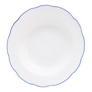 Bílý porcelánový hluboký talíř Orion Blue Line, ⌀ 21 cm
