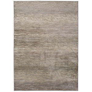 Šedý koberec z viskózy Universal Belga Beigriss, 70 x 220 cm