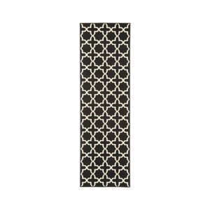 Černo-bílý běhoun Hanse Home Basic Glam, 80 x 200 cm