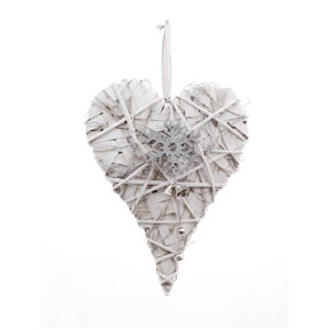 Závěsná dekorace ve tvaru srdce Ego Dekor Snowflake, výška 39 cm