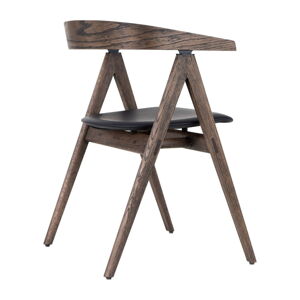 Černo-hnědá jídelní židle z dubového dřeva Ava – Gazzda