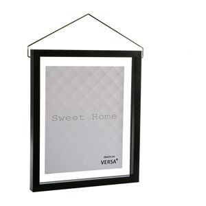 Černý závěsný fotorám Versa, na fotografii 20 x 25 cm