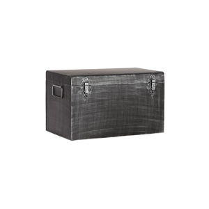 Černý kovový úložný box LABEL51, délka 40 cm