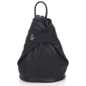 Černý kožený batoh Lisa Minardi Narni