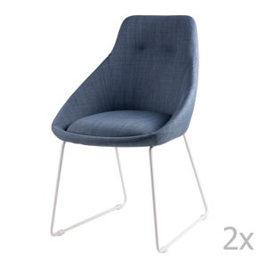 Sada 2 světle modrých jídelních židlí sømcasa Alba
