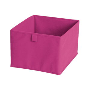 Růžový textilní úložný box JOCCA, 28 x 28 cm