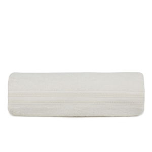 Krémová osuška z bavlny a bambusového vlákna Lavinya, 70 x 140 cm
