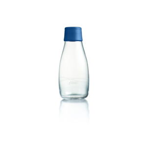 Tmavěmodrá skleněná lahev ReTap s doživotní zárukou, 300 ml