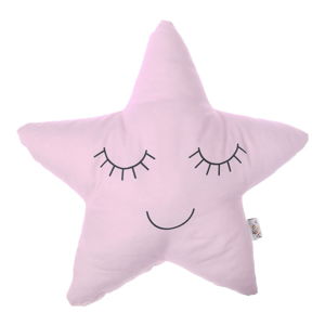 Světle růžový dětský polštářek s příměsí bavlny Apolena Pillow Toy Star, 35 x 35 cm