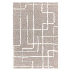 Světle šedý ručně tkaný vlněný koberec 200x300 cm Ada – Asiatic Carpets