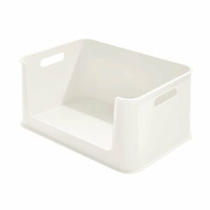 Bílý úložný box iDesign Eco Open, 43 x 30,2 cm