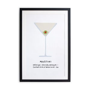 Zarámovaný plakát Really Nice Things Martini, 40 x 50 cm