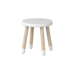 Bílá dětská stolička Flexa Dots, ø 30 cm