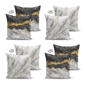 Sada 4 povlaků na polštáře Minimalist Cushion Covers Marble, 45 x 45 cm