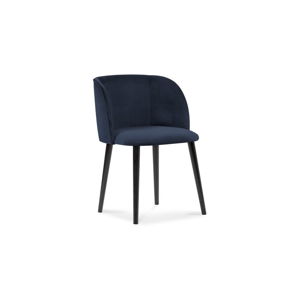 Tmavě modrá jídelní židle se sametovým potahem Windsor & Co Sofas Aurora