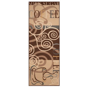 Hnědý běhoun NORTHRUGS Vibes, 67 x 180 cm