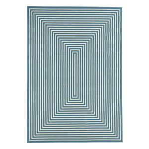 Modrý venkovní koberec Floorita Braid, 200 x 285 cm