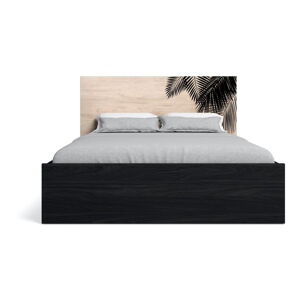 Černá/v přírodní barvě dvoulůžková postel 160x200 cm Bali – Marckeric