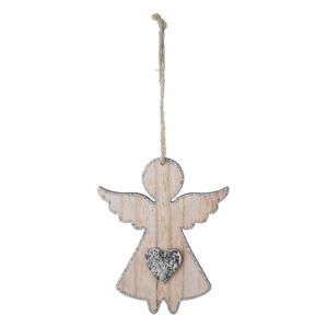 Malá závěsná vánoční dekorace ve tvaru anděla se srdcem Ego dekor