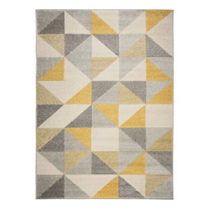 Šedo-žlutý koberec Flair Rugs Urban Triangle, 133 x 185 cm