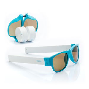 Modro-bílé sluneční srolovatelné brýle InnovaGoods Sunfold PA2