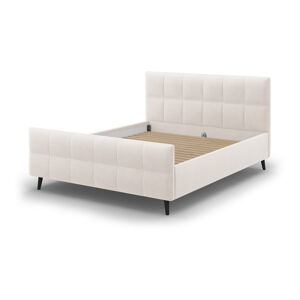 Béžová čalouněná dvoulůžková postel s roštem 160x200 cm Gigi - Micadoni Home